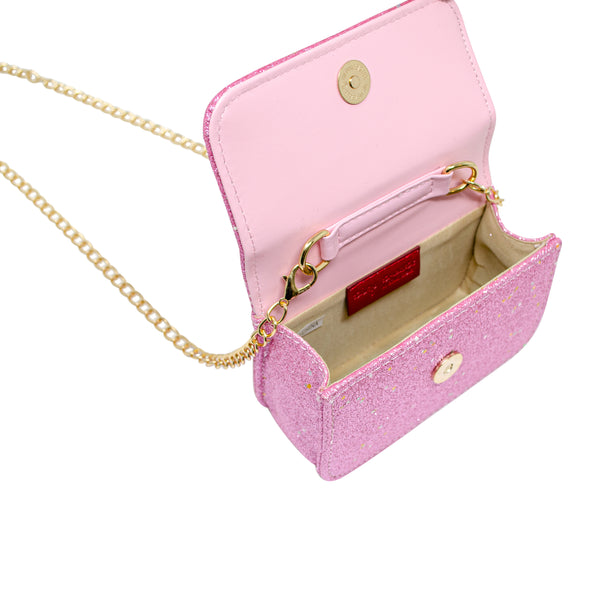 Glitter Pearl Handle Bow Bag